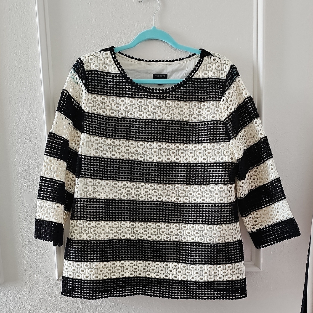 TALBOTS DRESSY BLOUSE.